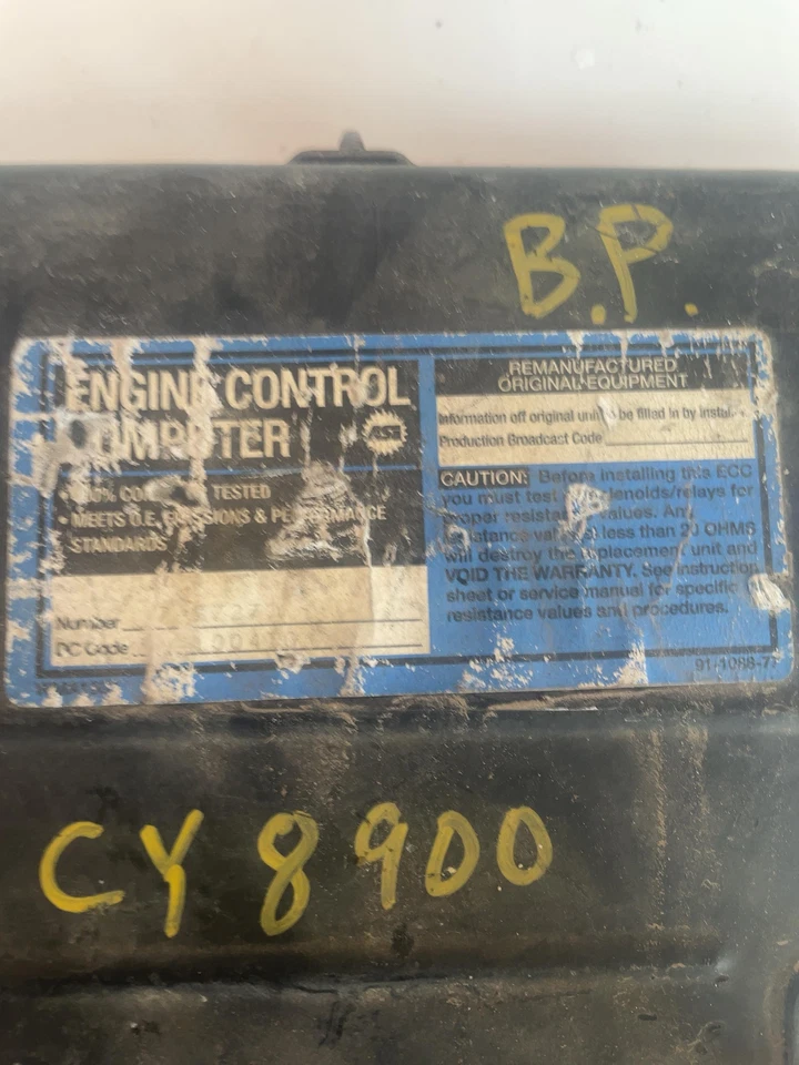 88 89 90 91 92 93 PONTIAC GRAND PRIX motor/motor caja cerebral OEM# 1227727 Foto 2 de 4