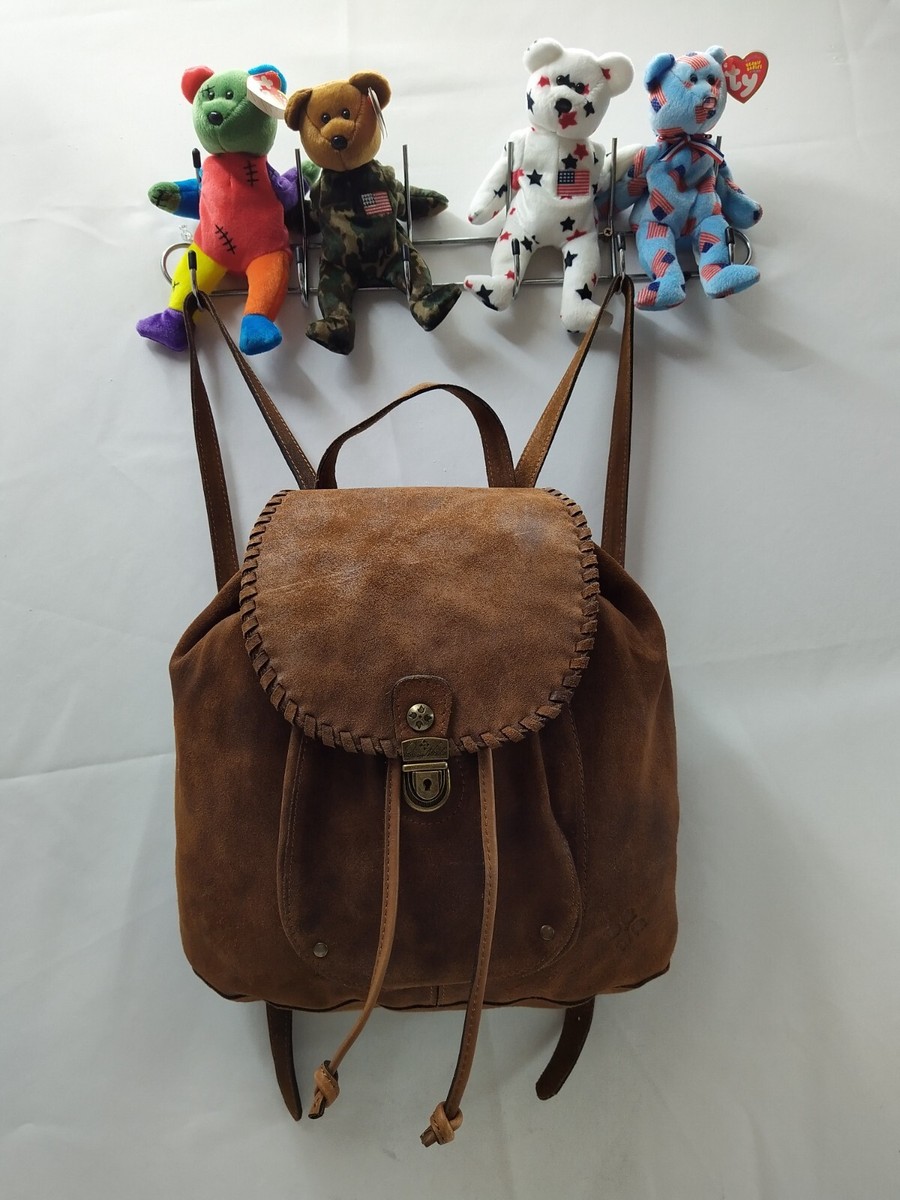 Patricia Nash Casape Burnished Cognac Suede Drawstring Backpack - MSRP $199 Patricia Nash Casape Burnished Cognac Suede Drawstring  main image 4