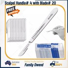 <!--F#f_0-->Surgical Scalpel Handle# 4 with 10x Blade# 20 Stainless Steel & Sterile/ Meditop<!--F/-->