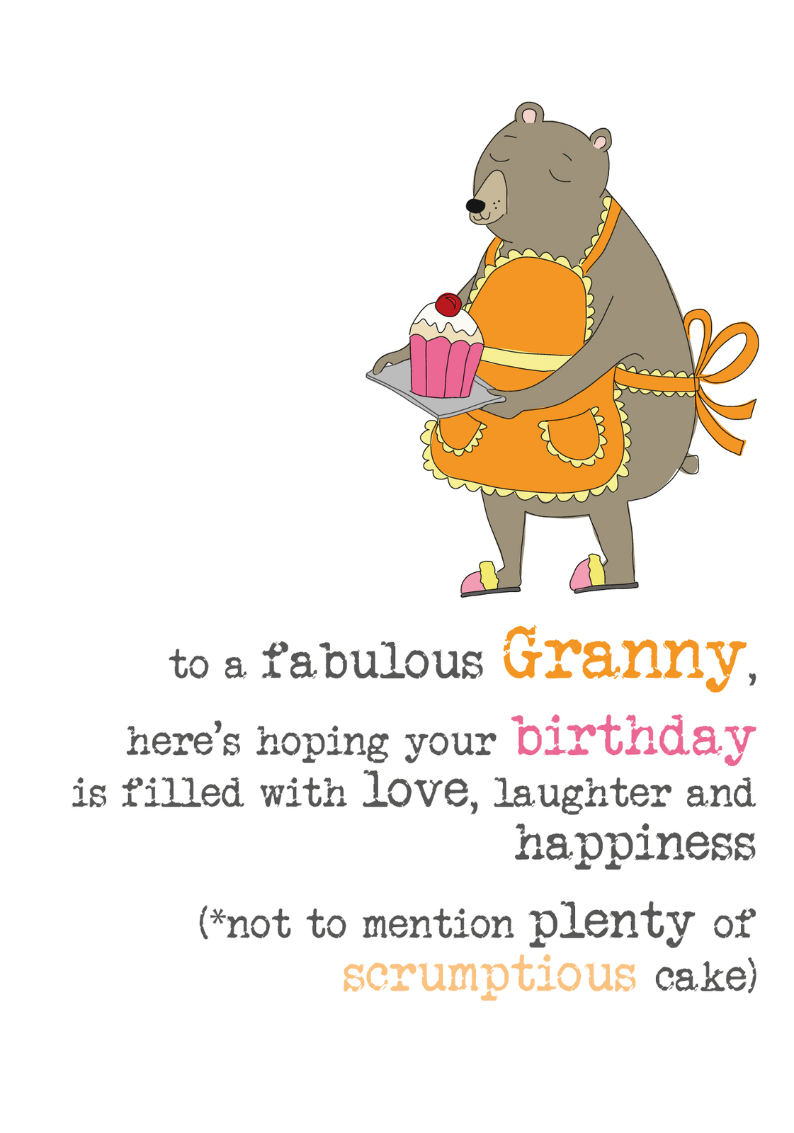 Granny Birthday Sparkle Finished Greeting Card By Dandelion Stationery Cards
