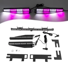 12V White Purple Waterproof Led Emergency Strobe Flash Windshield Warning Lights