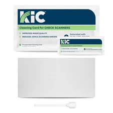 KICTeam - Cleaning Kit for Check Scanner Machines (25 Cleaning Cards & 6 Clea...