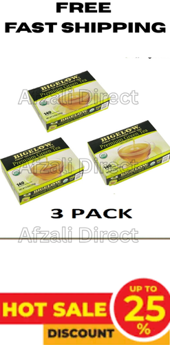 3 Pack - Bigelow Organic Premium Green Tea, Smooth Delicate Taste, 140 ct FRESH - Afbeelding 1 van 8