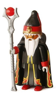 Playmobil Mystery Figure Series 10 6840 Wizard Red Black Snake on Hat Staff NEW