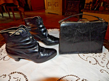 Anciennes bottines victoriennes,sac à main,vêtement d'époque,1900