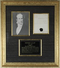 HENRY CLAY - FREE FRANK SIGNED 05/24/1836