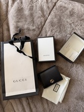 Authentic Gucci GG Marmont Black Leather Card...