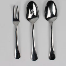 Lot Of 3 Oneida Silver Bellasana (Stainless) Flatware Serving Spoons Dinner Fork