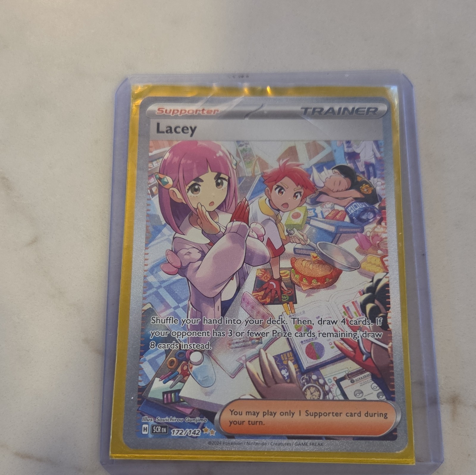 The Pokemon Company Lacey 172/142 Stellar Crown SIR Holo Full Art Trainer EN