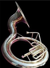 SOUSAPHONE BIG 25" BELL SIZE OF PURE BRASS IN GOLD POLISH FREE CASES FREE SHIP