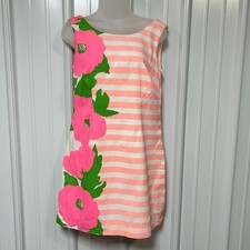 Lilly Pulitzer Delia Wildflower Shift Sleeveless Cotton Summer Sunrise Dress 4