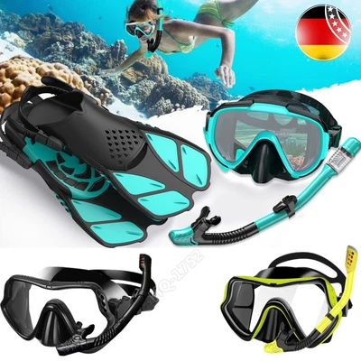 Profi S-XL Schnorchelset Erwachsene Panorama Taucherbrille - Bild 1 von 4