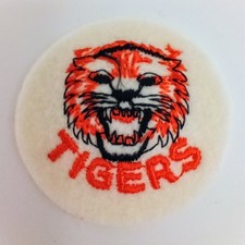 1960s MLB Baseball Detroit Tigers Patch Logo 2" Felt Embroidered Vintage Hat/Slv
