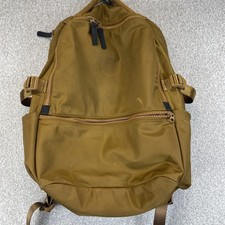 Lululemon Crew Backpack 22L Trail Bronze Logo Missing Fair Condition Spots