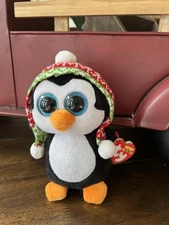 Ty Beanie Boo Christmas Plush Penelope The Penguin 6", NWT