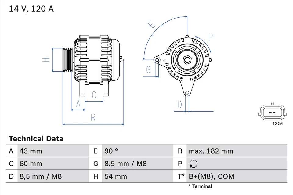 Alternatore per RENAULT CLIO MODUS / GRAND MODUS THALIA - Immagine 2 di 2