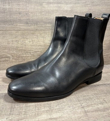 Wolf and Shepherd Blitz Chelsea Boots Black Leather Pull On Mens Size 10