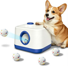 Automatic Dog Ball Launcher with 3 ETPU Balls, Upgrade Auto/Manual Ball Thrower