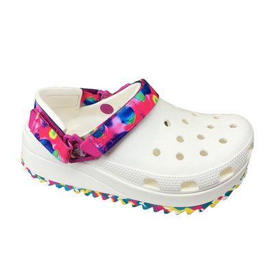 NWT Crocs Classic Hiker Solarized White Clog Multi-Color Women Size w7 m5 Shoes