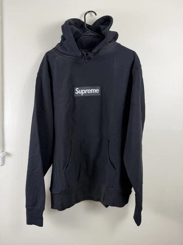 Supreme FW16 Box Logo Hoodie Black White BOGO Pullover Sweatshirt Size XL - product listing photo