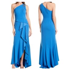 Adrianna Papell Evening Gown 16 One Shoulder Formal Dress Special Occasion Event