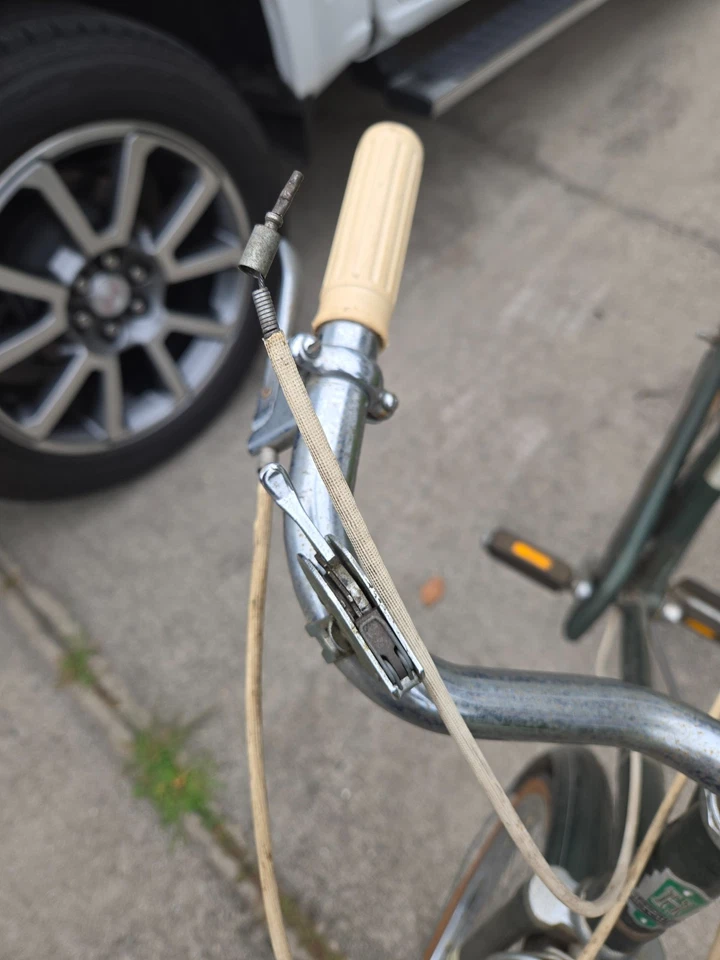 1960 Hercules bicicleta de 3 velocidades, Nottingham Inglaterra (verde) vintage - Imagem 4 de 4