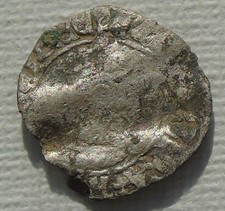 Henry VIII 3/4 Bust Hammered Silver Half-Groat of Canterbury, 18mm 0.90g, h36