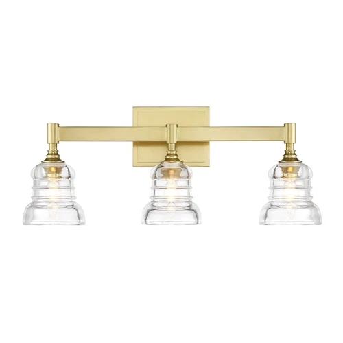 Crystorama Gregory 3 Light Bath Light, Aged Brass/Clear - GRG-1043-AG - Picture 1 of 1