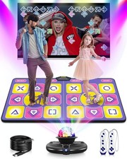 Double Dance Mat, Wireless Dance Mat for TV with Camera, Non-Slip Dance Pad with