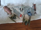 Star Wars POTF Luke's T-16 Skyhopper Vehicle Kenner 1996 For Parts + Misc Parts