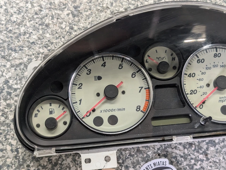 01-05 Mazda Miata MX5 OEM NB calibre panel de instrumentos 142.660 millas Foto 2 de 4
