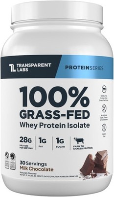 Transparent Labs Grass-Fed Whey Protein Isolate - Naturally Flavored, Gluten F