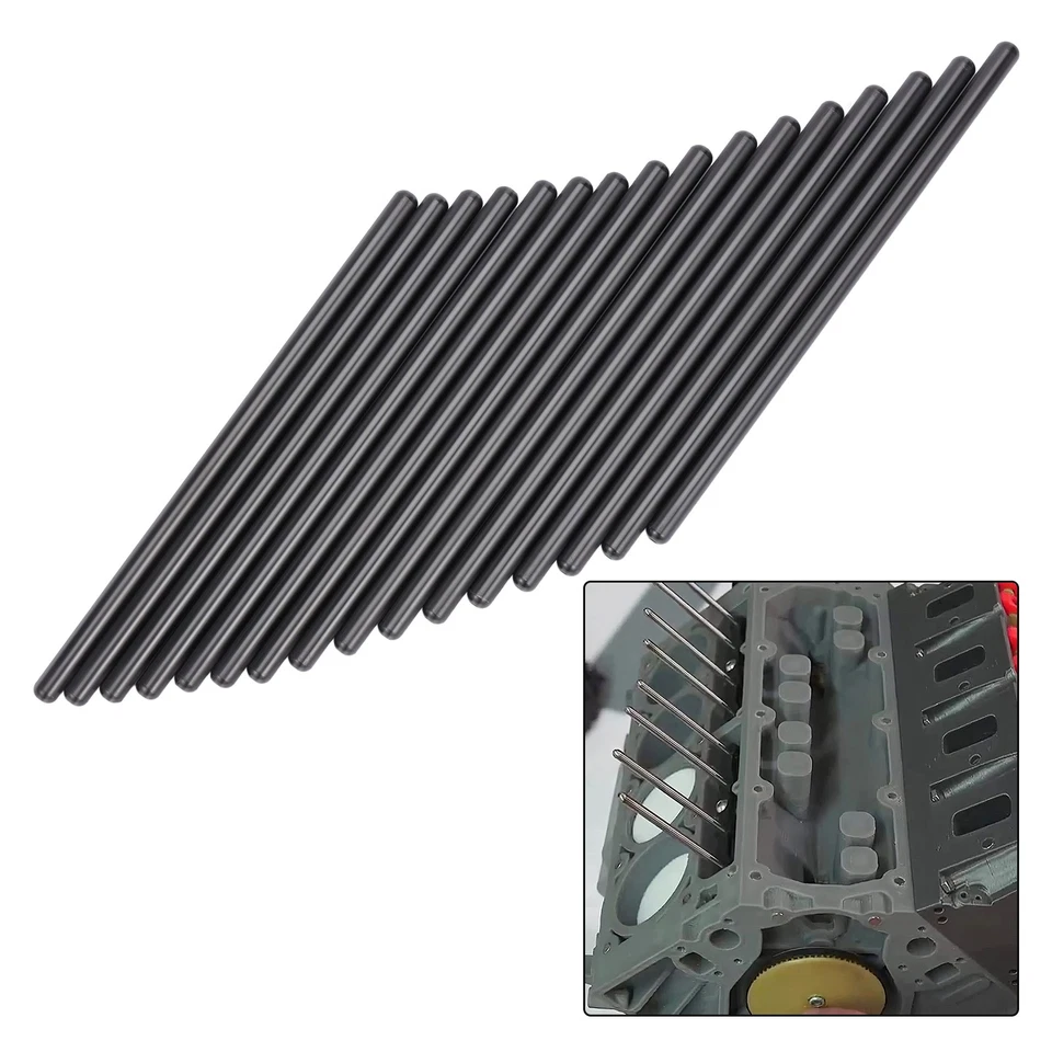 5/16"Hardened 7.400" Chromoly Pushrods For GM LS LS1 LS3 4.8L 5.3L 5.7L 6.0L 6.2 - Изображение 3 из 4
