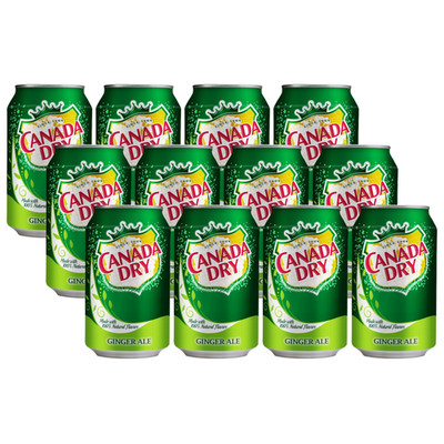  Canada Dry Ginger Ale Napój gazowany o smaku imbirowym 330 ml x 12 sztuk ZESTAW