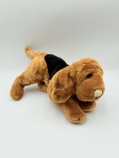 Animal Alley Hound Dog Plush Floppy Brown Hunting Puppy Brown Black Stuffed VTG