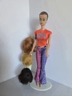 Vintage Midge Doll 1960s With Wigs And Stand Mattel Barbie Doll Brunette