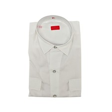 850 ISAIA "Western" Casual Shirt Pockets White Fine Cotton 16 - 41