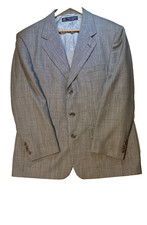 VTG Brooks Brothers Mens Sports Coat USA Made Size 40Short Plaid Tweed Wool Fair