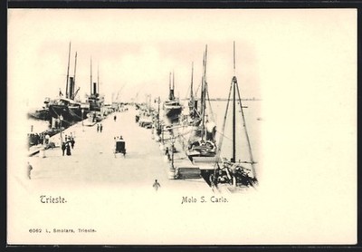 Trieste, Molo S. Carlo, Postcard 