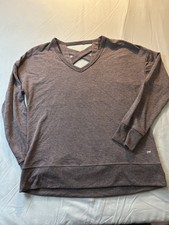 Balance Collection criss-cross neck sweatshirt gray Medium