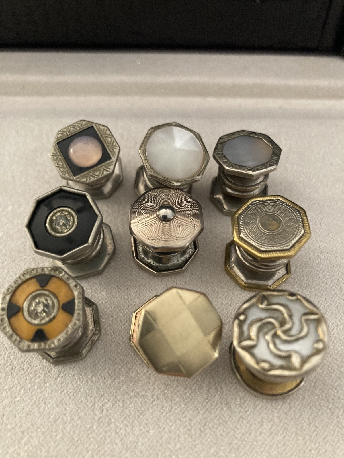 Vintage Octagonal Snap Link Stud – Single Replace… - image 4