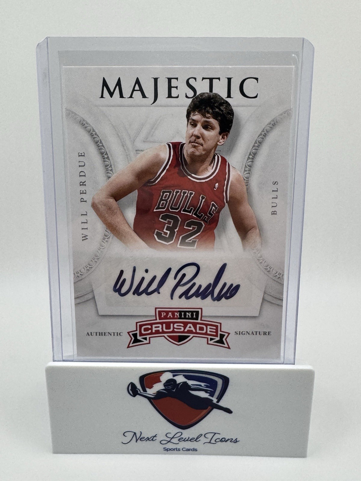 Panini 2012-13 Crusade Majestic Signatures Will Perdue Auto Bulls