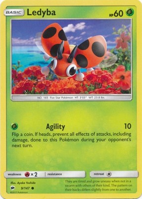 Ledyba - 9/147 - Common - Near Mint - Burning Shadows