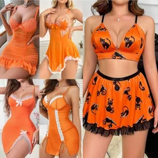 Women Lace Trim Sheer Chemise Sleep Dresses Babydoll Nightgown Slip Fancy Dress