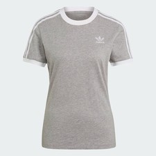 ADIDAS Originals 3-Stripes Women's T-Shirt Black White GN2909 Tee UK 4-16