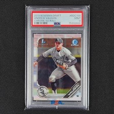 2019 Bowman Draft Chrome #BDC100 Andrew Vaughn 1st Bowman PSA MINT 9