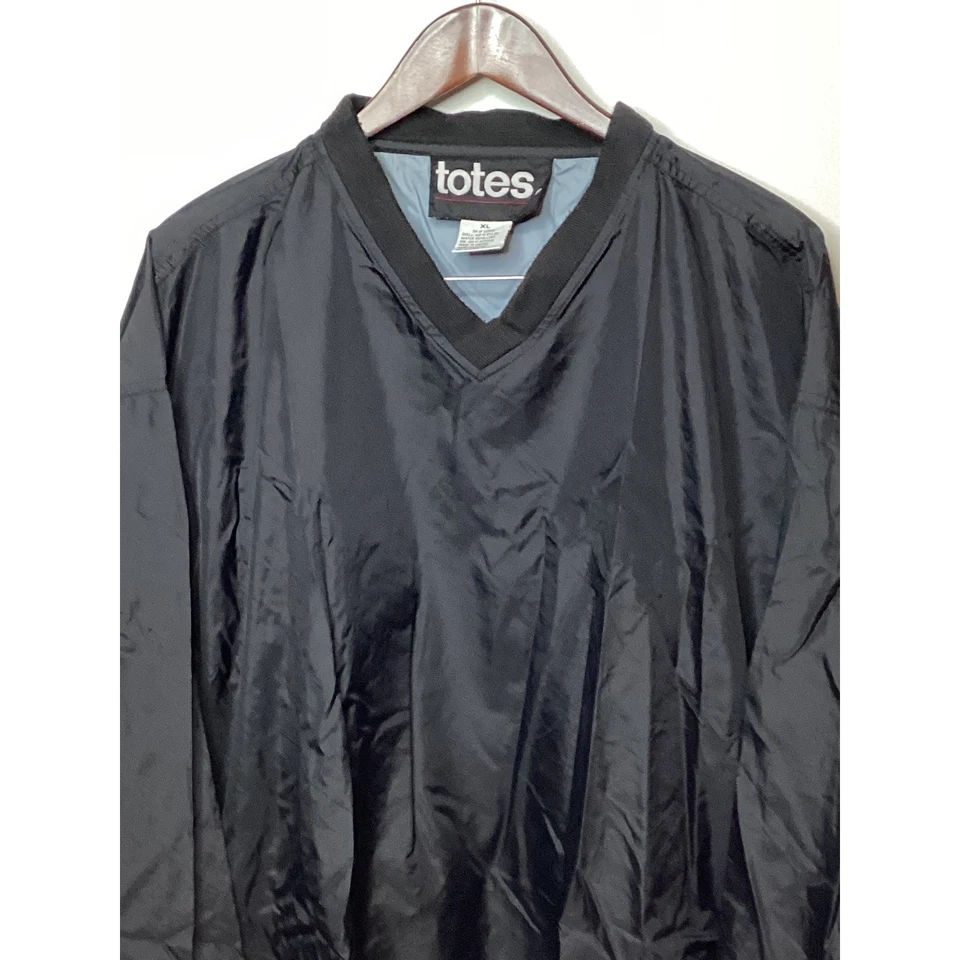 Chaqueta cortavientos vintage Totes repelente al agua de nailon pulóver cuello en V XL Foto 2 de 4