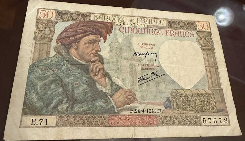 Banque De France 50 Francs 1941