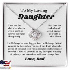 To My Daughter Necklace From Dad, Daughter Gift, Father Daughter Necklace Gift