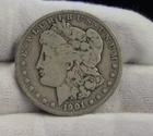 1901 S US Morgan Silver Dollar $1 VG (Cleaned)